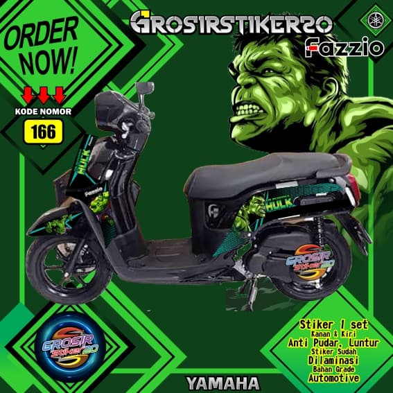 YAMAHA FAZZIO HULK MOTIF VARIATION STRIPING / สติ๊กเกอร์สําหรับรถจักรยานยนต์