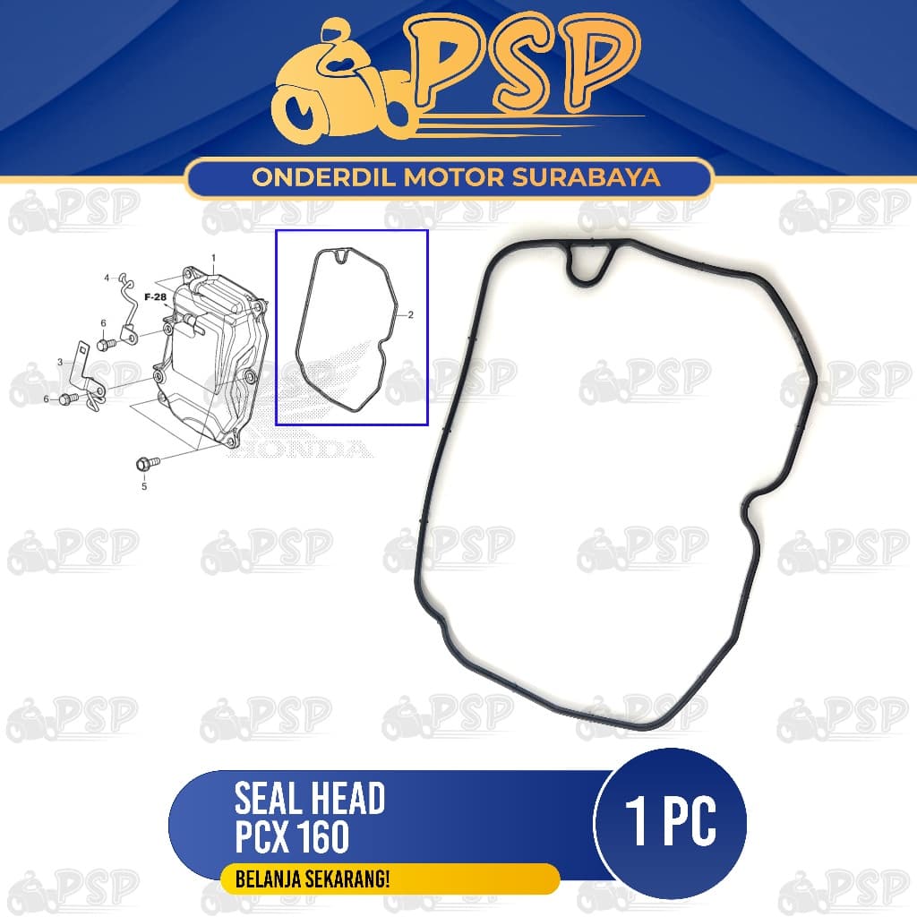 PCX 160 หัวซีล - Honda Vario 160 K2S 2022 Pcx 160 K1Z 2021 ฝาสูบปะเก็นซีลยาง