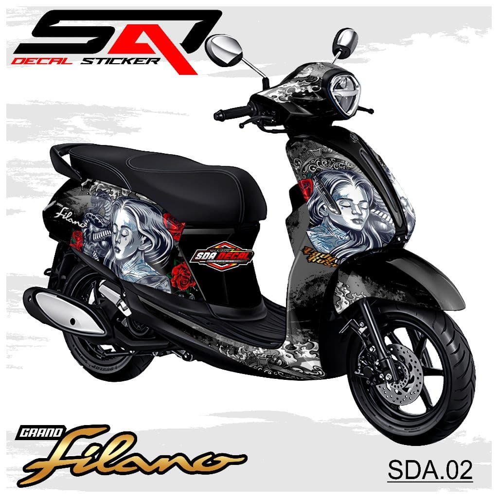 สติ๊กเกอร์รูปลอก FULL BODY GRAND FILANO Premium Racing Skotlet Variation Yamaha SDA.02