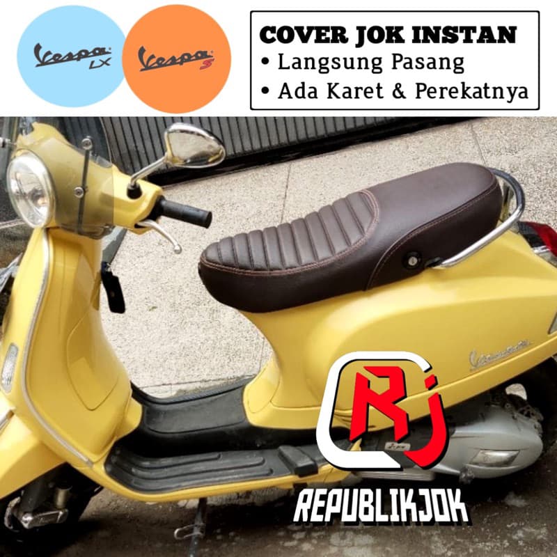 ผ้าคลุมเบาะ Vespa automatic LX และ Vespa S series (RUBBER IMMEDIATELY INSTALL)