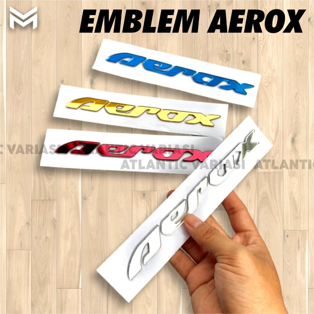 ชุด AEROX EMBLEM, สติ๊กเกอร์นูน, ชุด AEROX EMBLEM, 2 ชิ้น, สติ๊กเกอร์ AEROX, แปะอะคริลิกหนา, AEROX PLUG AND PLAY, ชุด EMLEM, YAMAHA AEROX, ชุดสติ๊กเกอร์มอเตอร์ไซค์, ชุดคุณภาพ (2 ชิ้น)