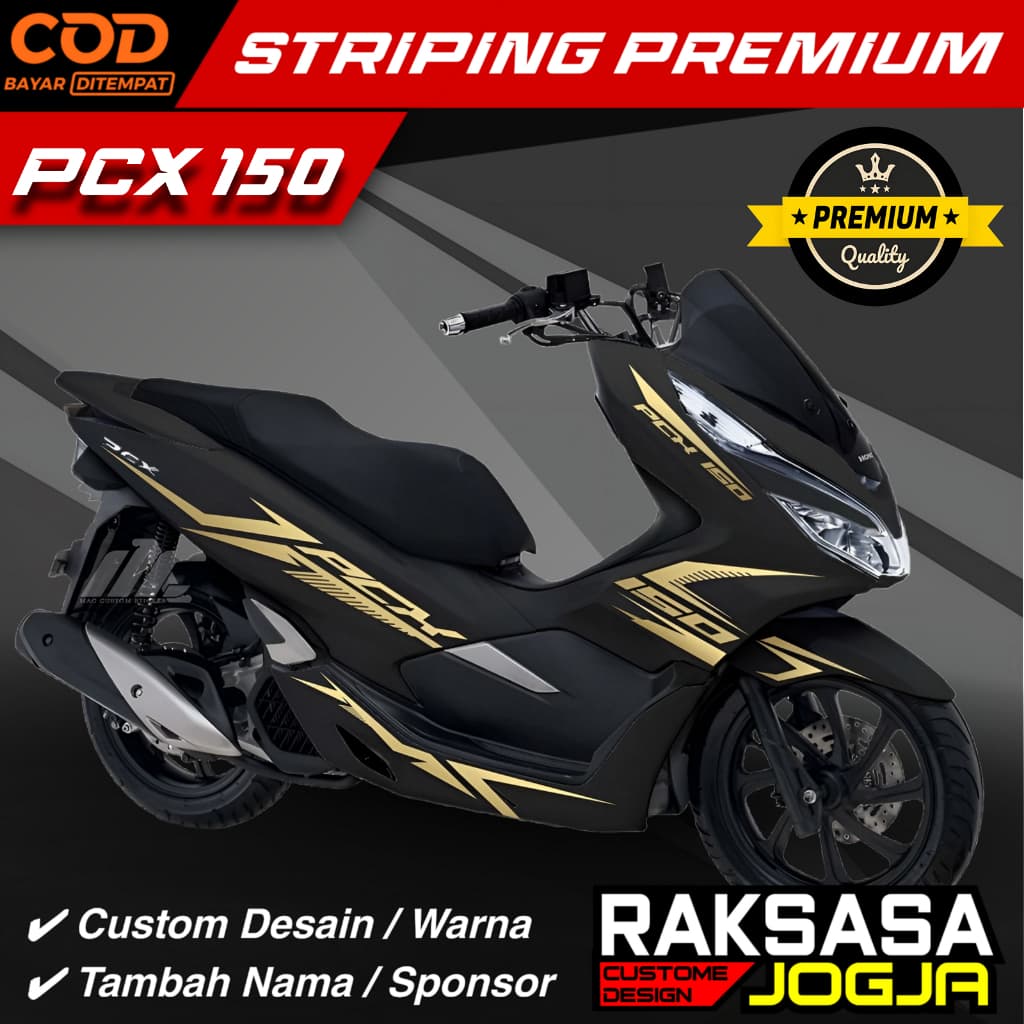 PREMIUM STRIPING PCX 150 VARIATIONS / PREMIUM CUSTOM PCX 150 สติ๊กเกอร์มอเตอร์ไซค์ / TRASPARENT STRIPING PCX 160 - สติ๊กเกอร์ตัด HONDA PCX 160 - PCX 160 สติ๊กเกอร์