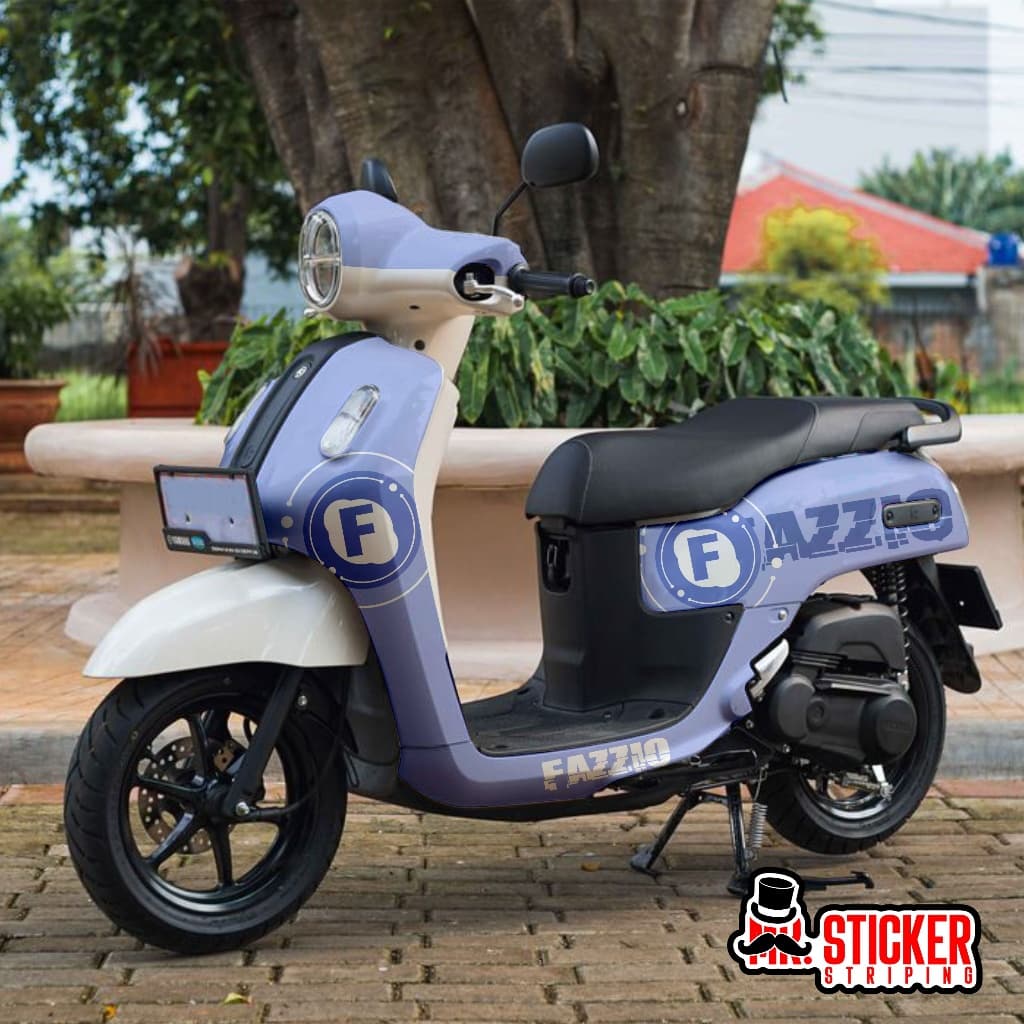 สติ๊กเกอร์รูปลอกพิมพ์yamaha Fazzio สติ๊กเกอร์แบบกําหนดเองเต็มตัว motif F logo (DC Fazzio 12)
