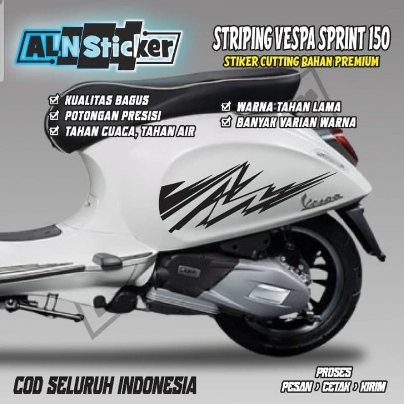 สติ๊กเกอร์ตัดสําหรับ Vespa Sprint 125 / Vespa Sprint 125 striping