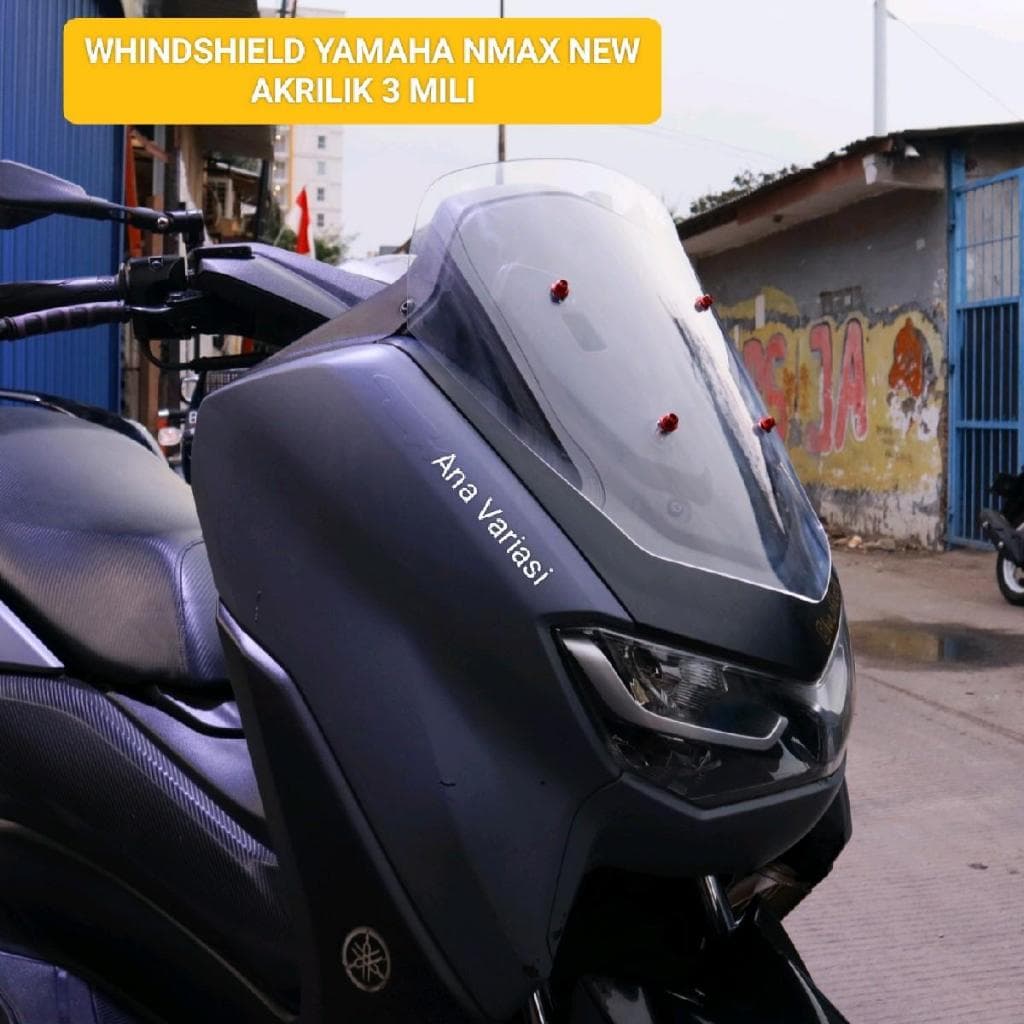 กระบังหน้า Yamaha Nmax New 155 2020 -2023 [ฟรีสลักเกลียว 4 ชิ้น] Winsil Nmax วัสดุอะครีลิคพรีเมี่ยมใหม่ กระจกบังลม Nmax 155