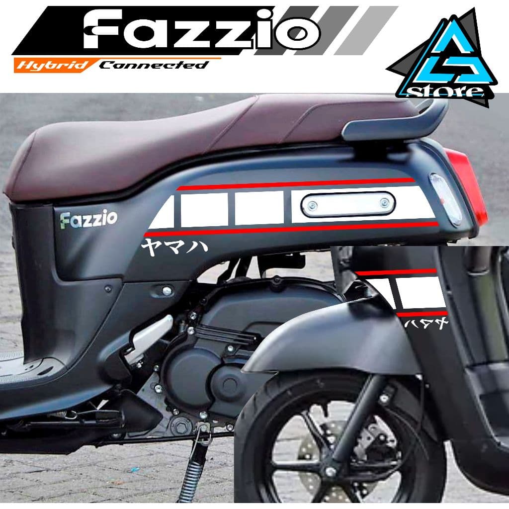 FAZIO STRIPING/CUTTING STICKER/F.393/YAMAHA JAPAN LOGO STICKER/FAZZIO MOTORCYCLE STRIPING/SIMPLE/UNIQUE STRIPING