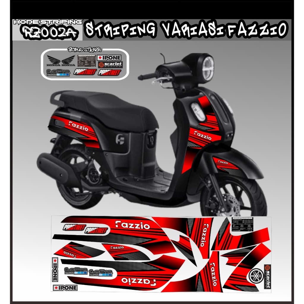 Yamaha fazzio striping Motorcycle Sticker yamaha fazzio hybrid VariationIo