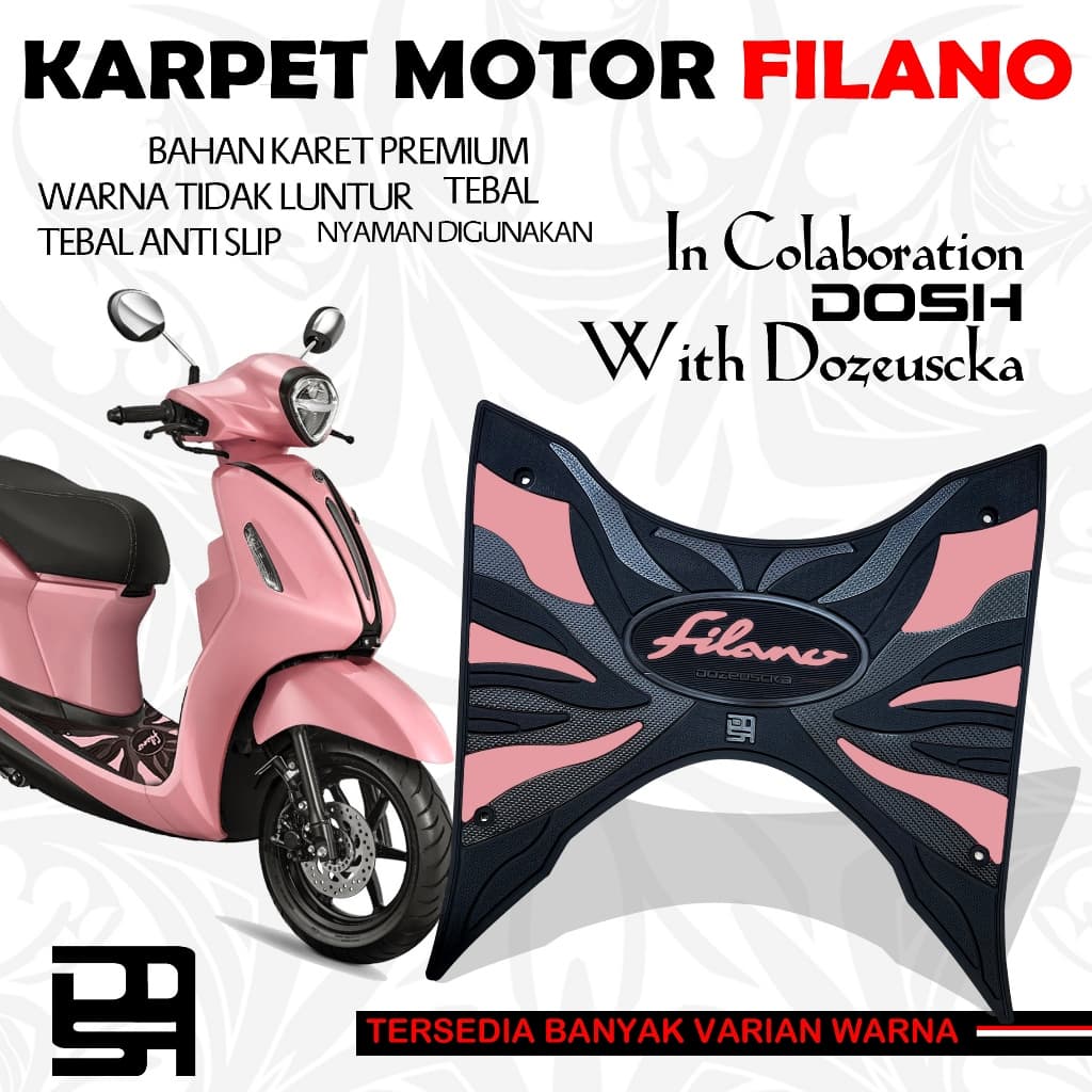 พรม Grand Filano, พักเท้า, รถจักรยานยนต์ Yamaha Matic, วัสดุยาง PVC หนาพรีเมี่ยม
