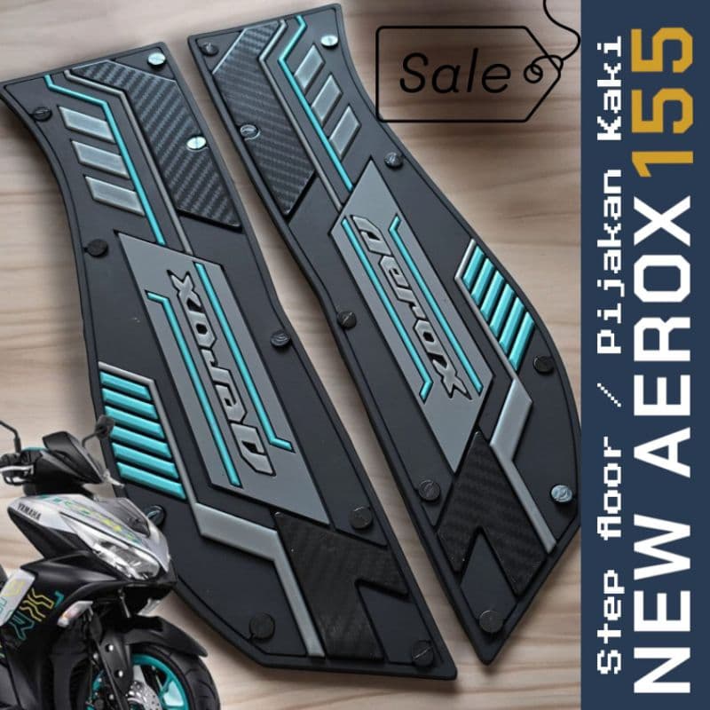 Motopad27 ใหม่ aerox 155 พรมรถจักรยานยนต์ Yamaha Aerox ที่วางเท้า Aerox 155 แผ่นรองพักเท้ารถจักรยานยนต์ยางเต็ม Premium