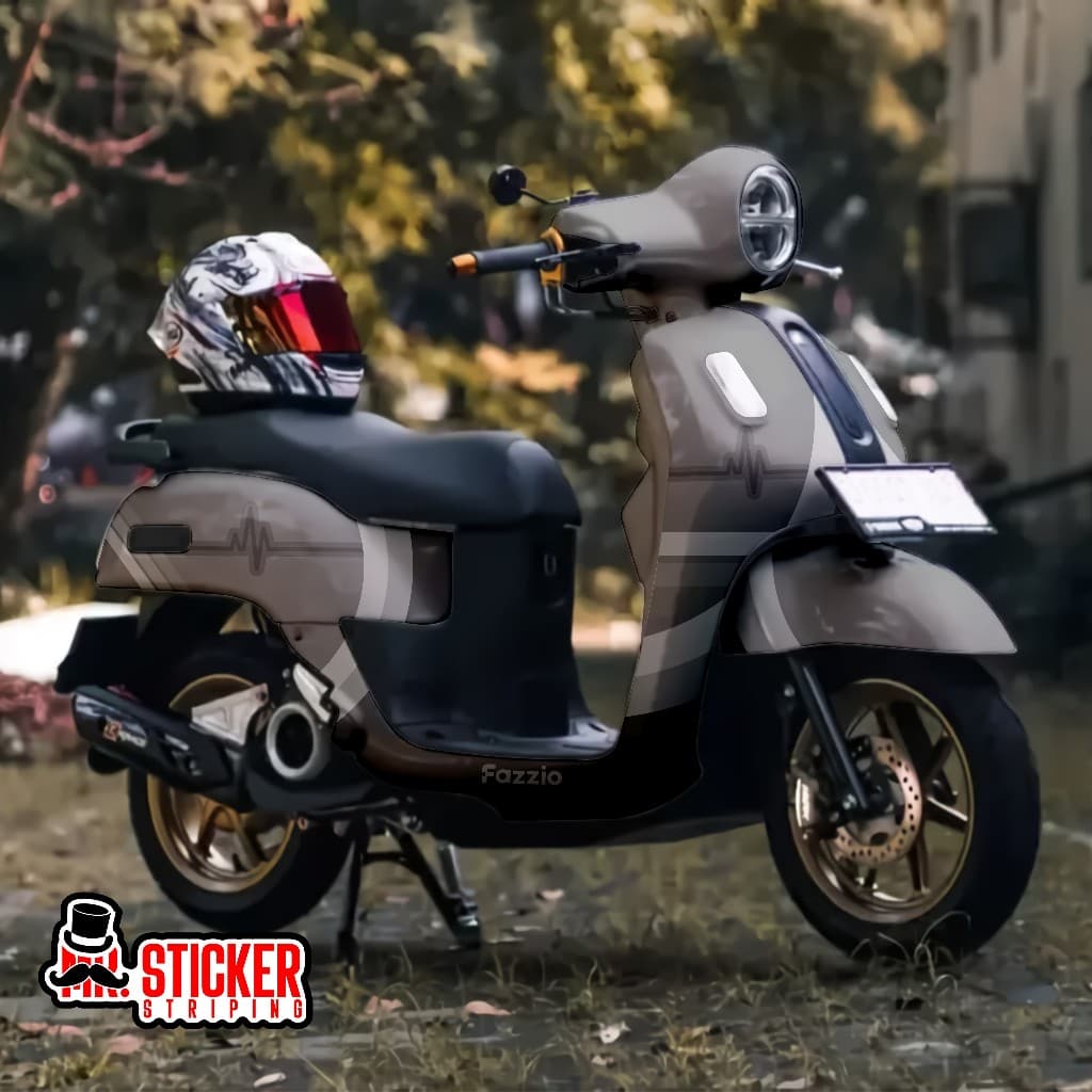 Yamaha Fazzio full body Decal สติ๊กเกอร์แบบกําหนดเองฟรีออกแบบหัวใจ beat motif (DC Fazzio 20)
