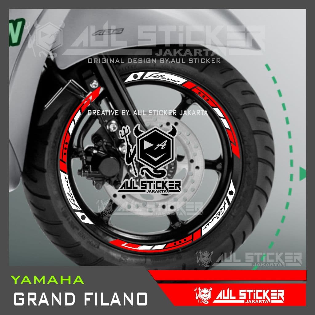 ชุดสติ๊กเกอร์ YAMAHA GRAND FILANO RIM FRONT REAR