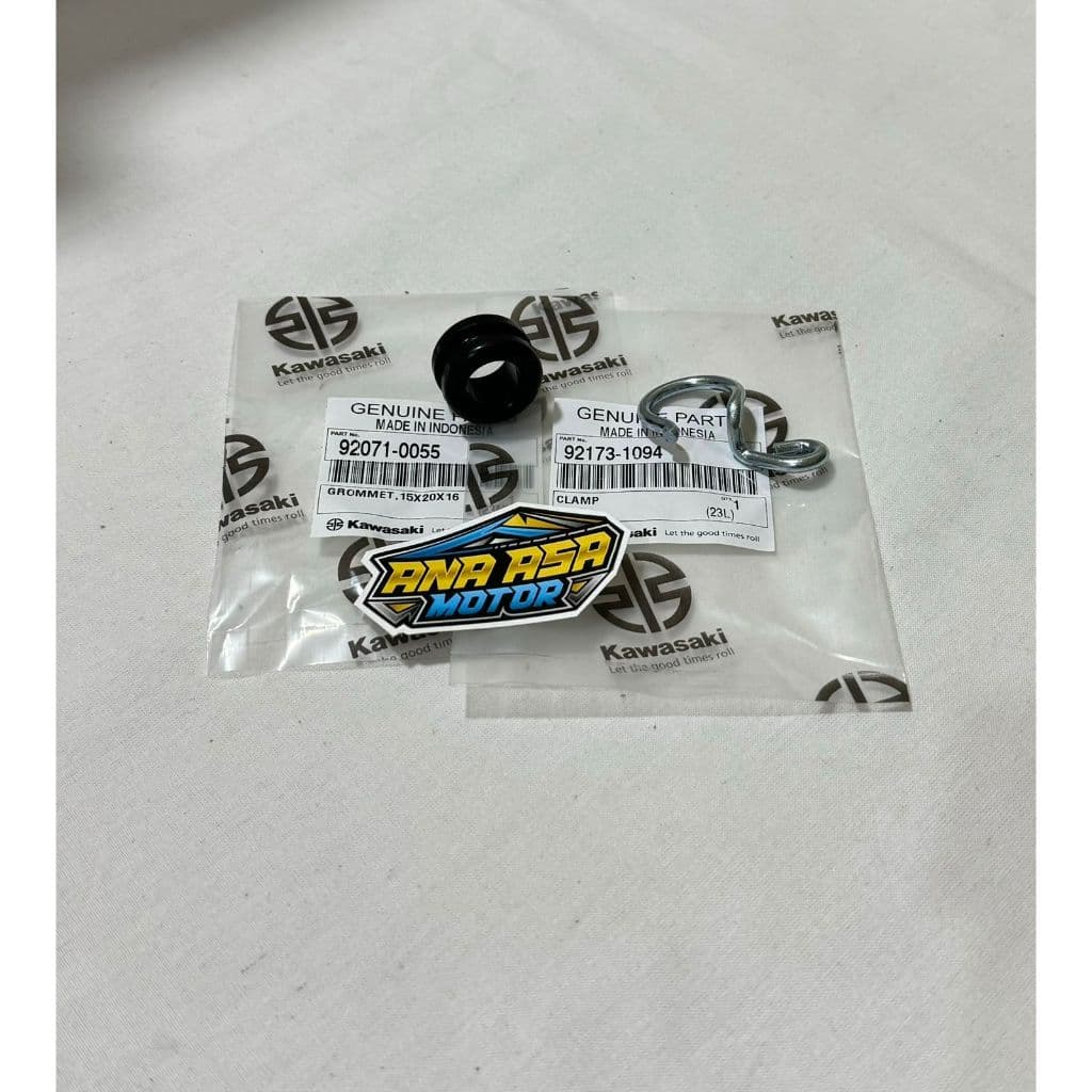 ยางยึดลวดยึดยึดบนยึดสายเบรคหน้าสาย Kawasaki Ninja R RR New RR Old ZX Original - 9207-0055 (ยาง) - 92173-1094 (ลวด)