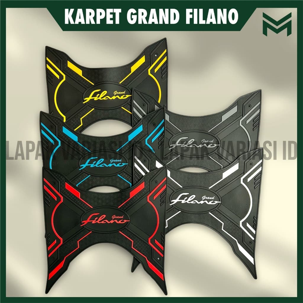 Yamaha GRAND FILANO พรมมอเตอร์ไซค์ 2023 - NOW Grand Filano พรมมอเตอร์ไซค์ กันลื่น แผ่นรองฝ่าเท้า 100% ยางคุณภาพระดับพรีเมียม Grand Filano 2023 ที่วางเท้าวัสดุยางหนาระดับพรีเมียม