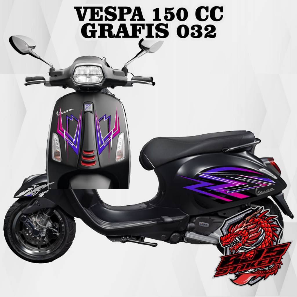 Primavera Sprint 150 Graphic striping Sticker 032 - Vespa Primavera Vespa Sprint Vespa 150 Graphic decal Sticker 032