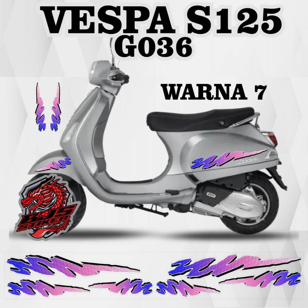 Vespa s 125 Vespa matic g036 Sticker - Vespa s 125 matic g036 Decal Sticker