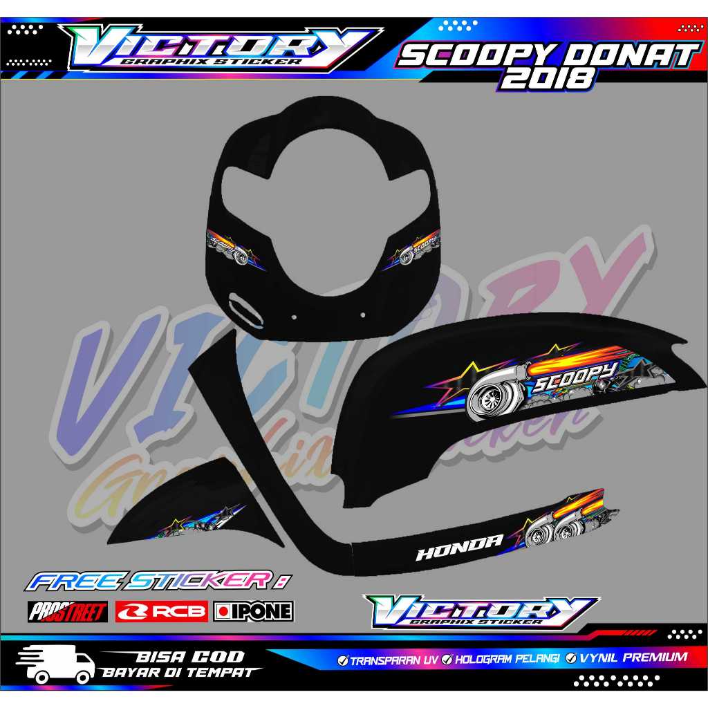 HONDA SCOOPY 2018 VARIATION STRIPING / HONDA SCOOPY 2018 THAILOOK STYLE MOTORCYCLE STICKER LIST