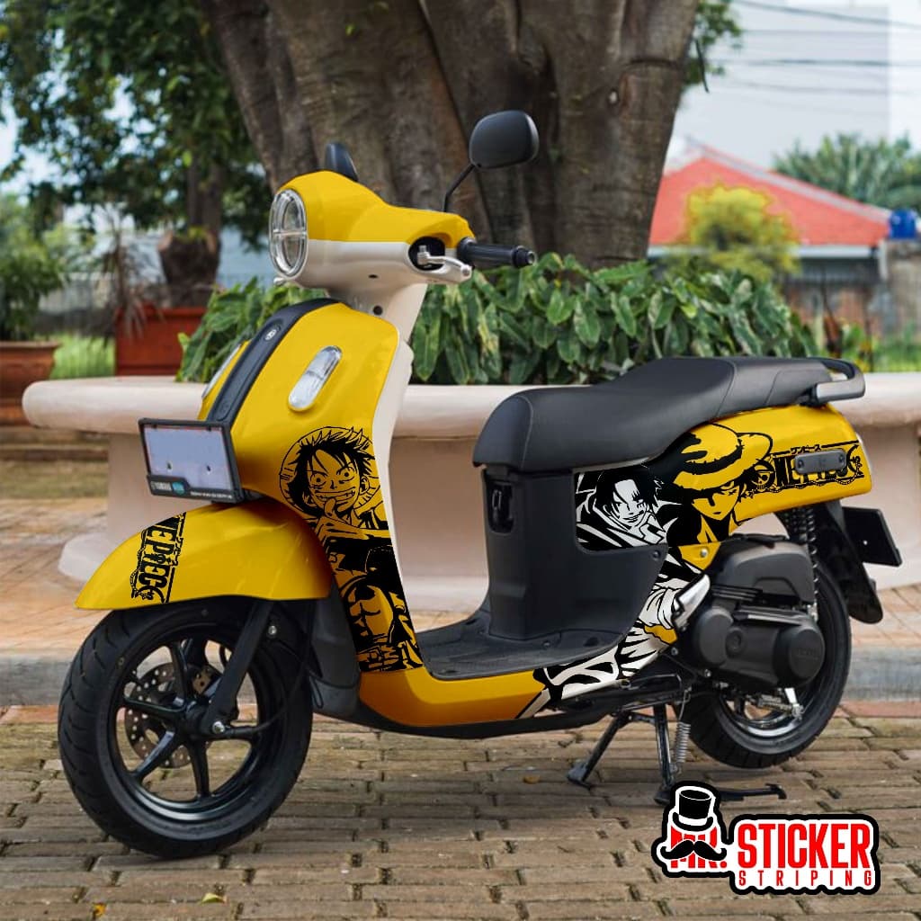 สติ๊กเกอร์รูปลอกพิมพ์แบบกําหนดเอง yamaha fazzio สติ๊กเกอร์แบบกําหนดเองแบบเต็มตัว motif onepiece (DC Fazzio 14)