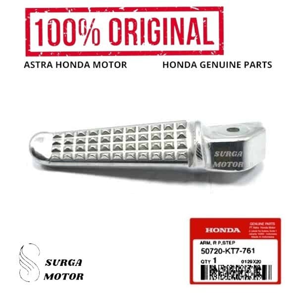 Footstep Foot Step พักเท้าหลังขวา Arm RG Step Back Right CB150R New CB 150 R LED CBR150R CBR 150R Sonic Supra GTR . - 50720-KT7-761 50720KT7761 Original Honda AHM