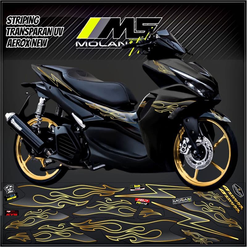 Decal สติกเกอร์ Striping Variation โปร่งใส Uv Aerox ใหม่ Api ใหม่ Aerox 155 เชื่อมต่อ Api NVX 155 Yamaha Aerox 155 Vva Abs Aerox เก่า Api Decal โปร่งใส Aerox ใหม่ Stricker Lis โปร่งใส Aerox ใหม่ Striping Aerox ใหม่โปร่งใส Api ทอง การซื้อขาย