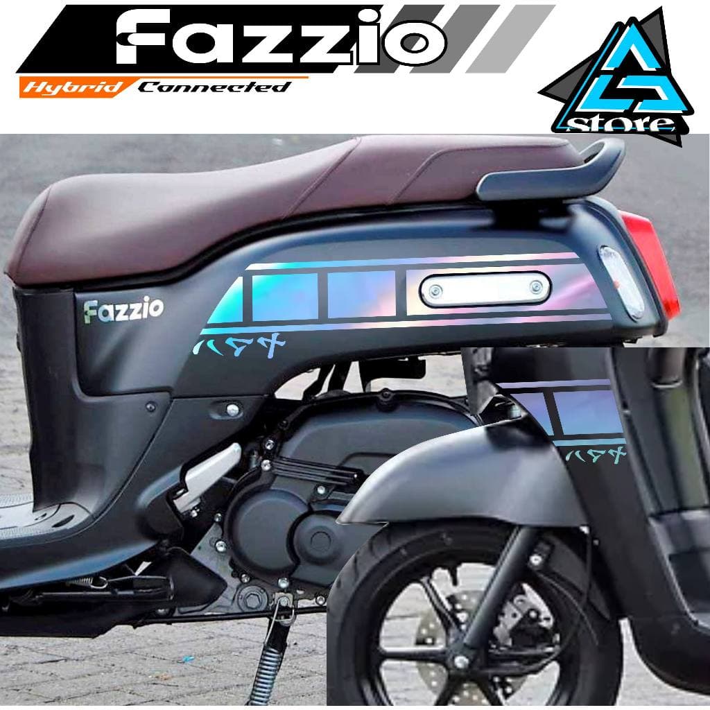 FAZIO STRIPING/CUTTING STICKER/F.396/YAMAHA JAPAN LOGO STICKER/FAZZIO MOTORCYCLE STRIPING/SIMPLE/UNIQUE STRIPING