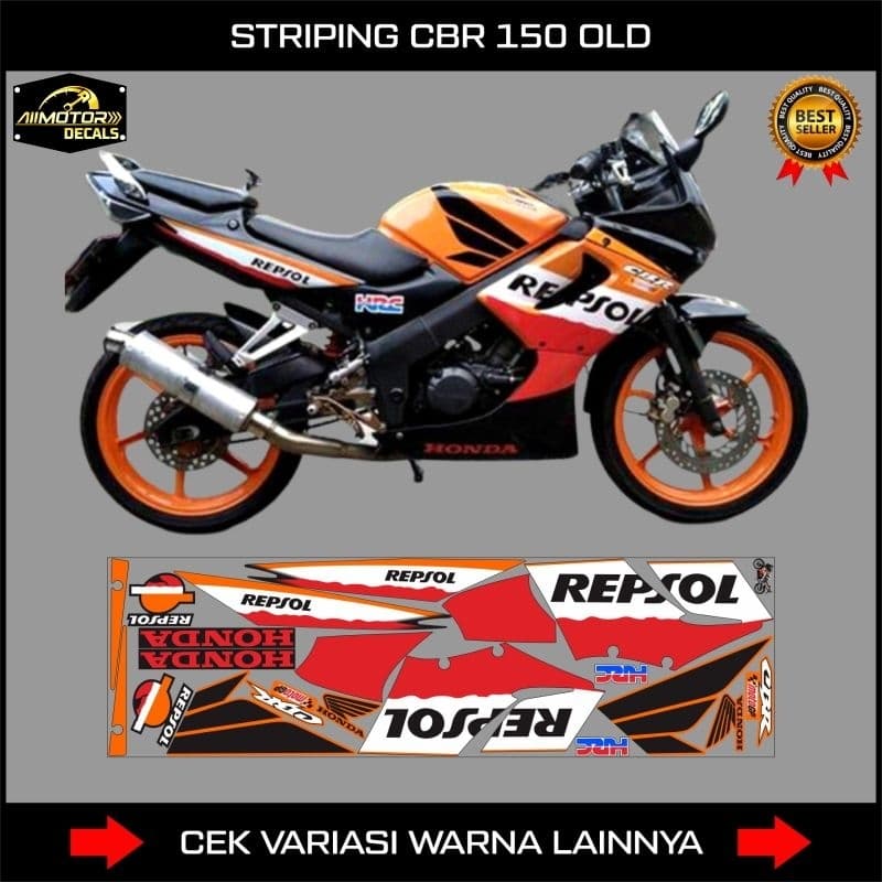 Original Honda Cbr 150R Old Striping / Old Cbr150R Motorcycle Sticker / Cbr 150 R คาร์บูเรเตอร์ Decal / Cbr 150r 2002-2009 Original Sticker / Cbr150r แถบในตัว