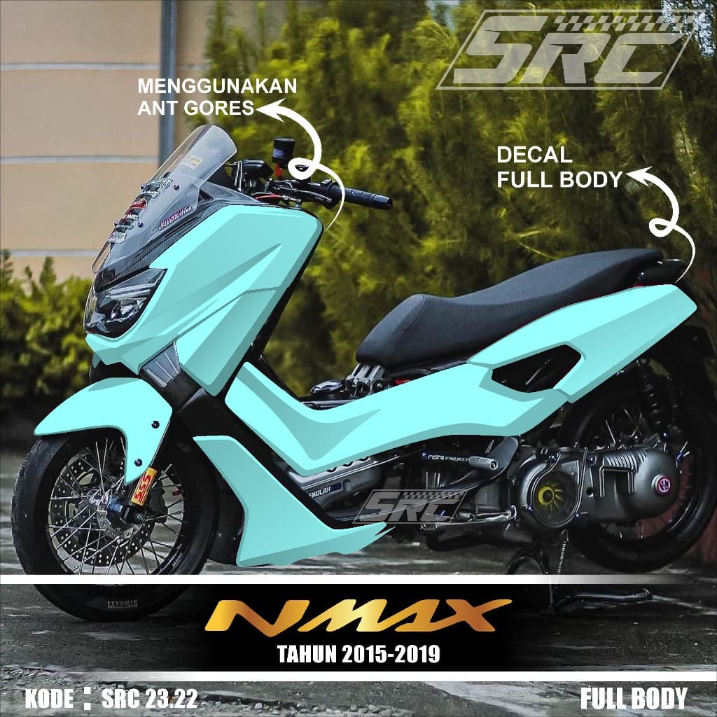 สติ๊กเกอร์รูปลอก Full Body Yamaha Nmax Old Lama ปี 2015 2016 2017 2018 2019 สติ๊กเกอร์รูปลอก Nmax Old Plain Simple Nmax Plain