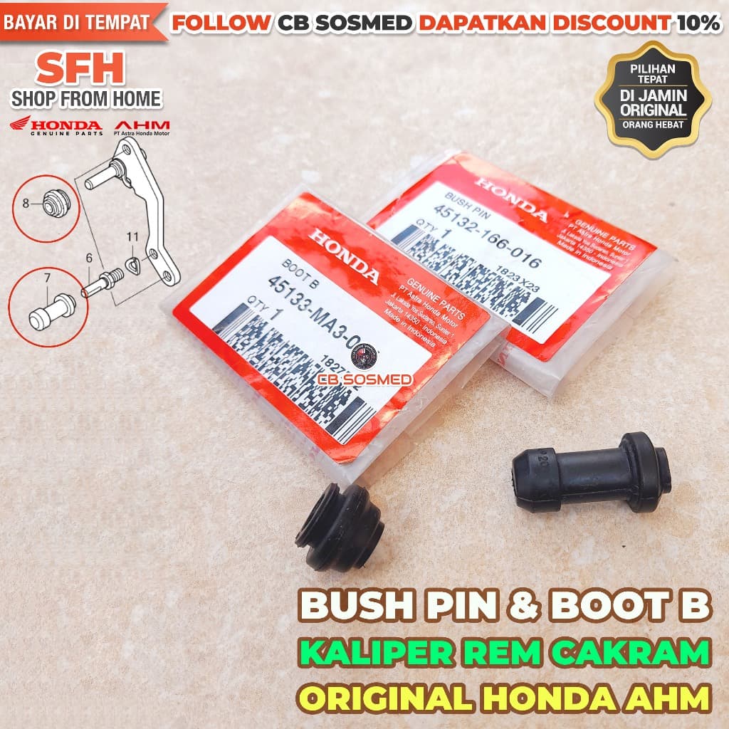Bush Pin CB150R StreetFire K15 Boot B Caliper CB 150R LED ยางลําไส้ Caliper CB 150R OLD CB 150R ใหม่ Original Honda AHM 45132-166-016 45133-MA3-007