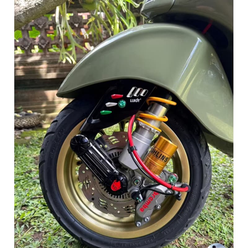 โช๊คฝาครอบน๊อตไทเทเนียม vespa matic sprint primavera lx s
