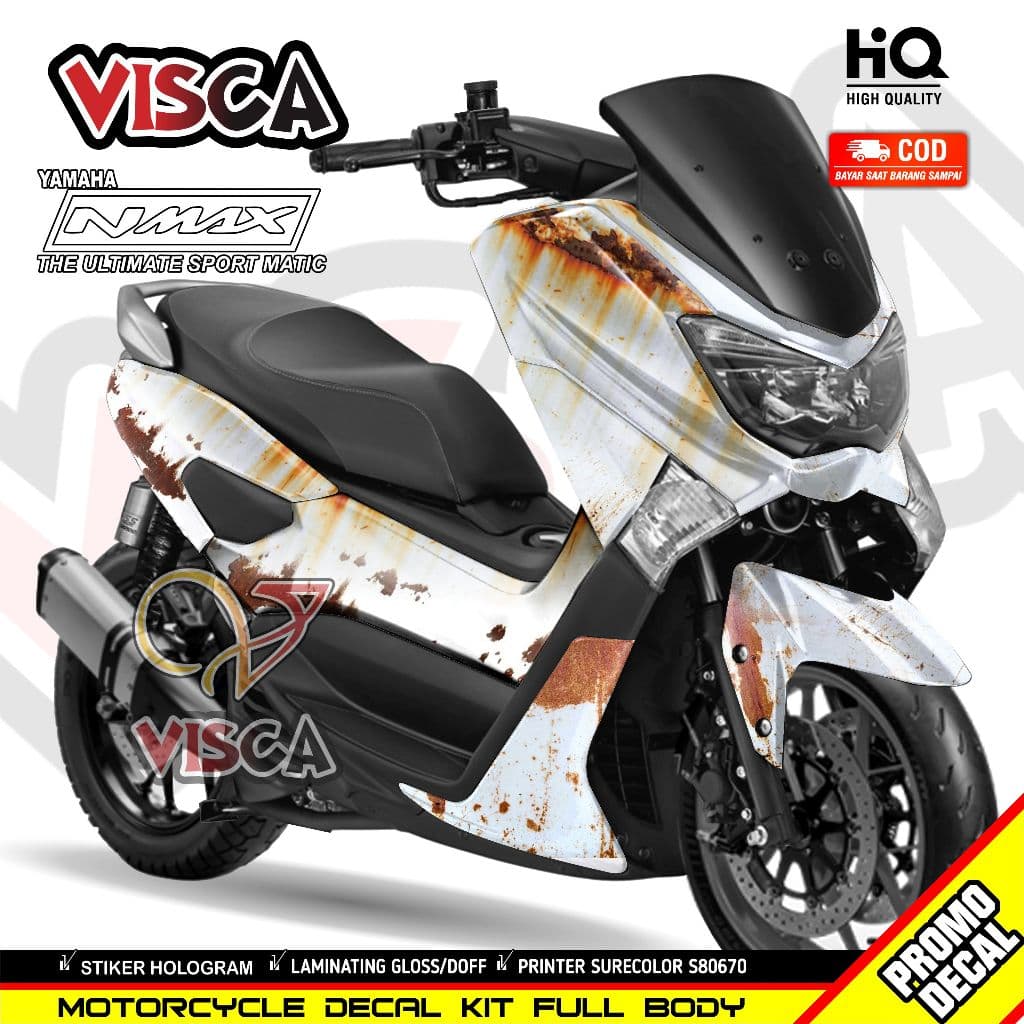 / รูปลอก Nmax Old Decal Nmax Full Body Decal Nmax Sticker Nmax Full Body Rust Motif
