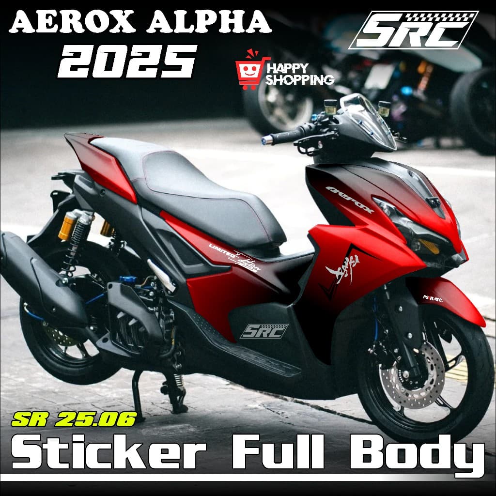ล่าสุด Yamaha Aerox Alpha Turbo Full Body สติกเกอร์ 2025 2026 Aerox Alpha Turbo Limited Edition Aerox Alpha Limited Edition Aerox Alpha Turbo Limited Edition 2 สี Gradation SR 25.06