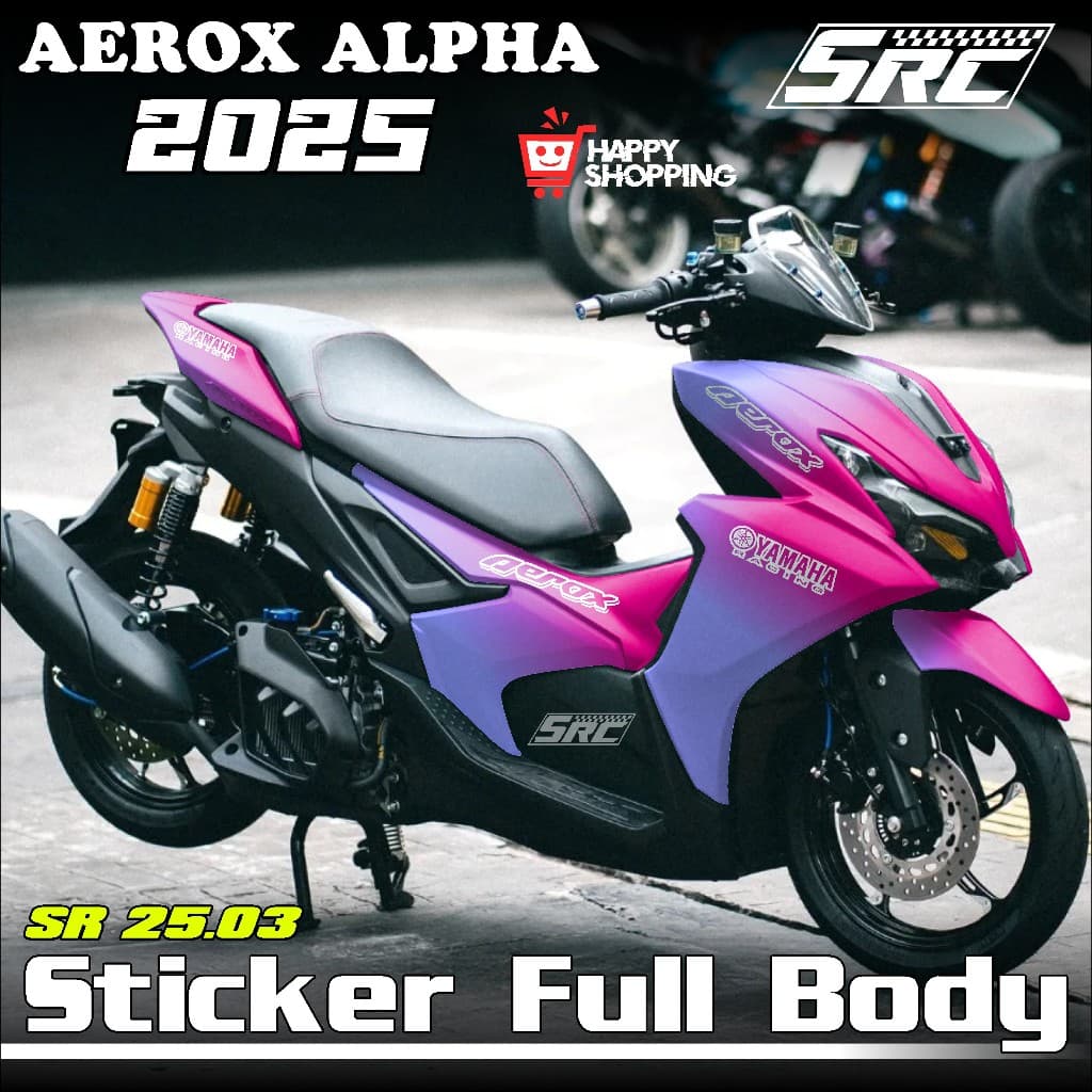 Yamaha Aerox Alpha Turbo Full Body สติกเกอร์ 2025 2026 Aerox Alpha Turbo Decal สติกเกอร์ Aerox Alpha Chameleon Motif Aerox Alpha 2 สีผสม Aerox Alpha Chameleon SR 25.03