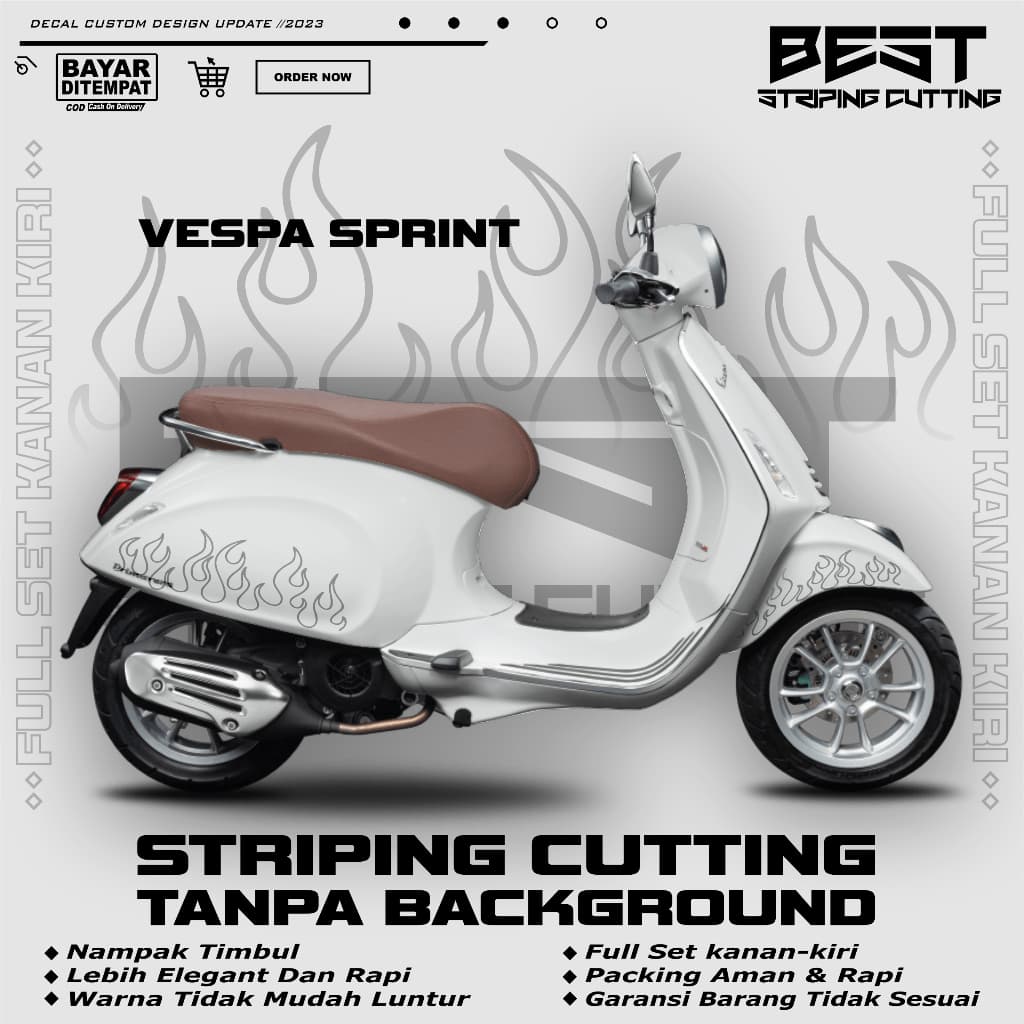 ตัดสติ๊กเกอร์ Striping Variations สําหรับ Vespa Sprint & Vespa Primavera - Vespa Sprint 150 iget/3v/2v - Matic Striping Sticker รหัส 68c