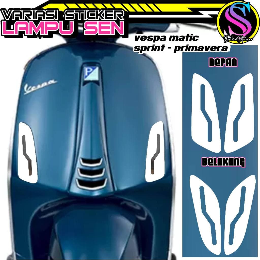 VARIATION OF VESPA SPRINT TURN SIGNAL LIGHTS/VESPA PRIMAVERA TURN SIGNAL LIGHT STICKERS/(A)