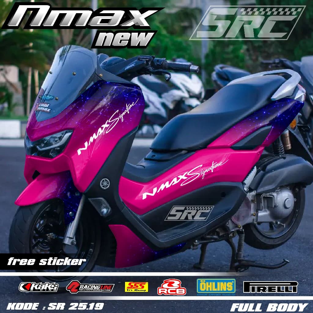 สติกเกอร์รูปลอกล่าสุด Full Body All New Nmax 2020 2021 2022 2023 2024 สติกเกอร์Full Body Nmax New Signature Star Gradation All New Nmax Signature Racing Nmax New Signature Star Gradation SR 25.19