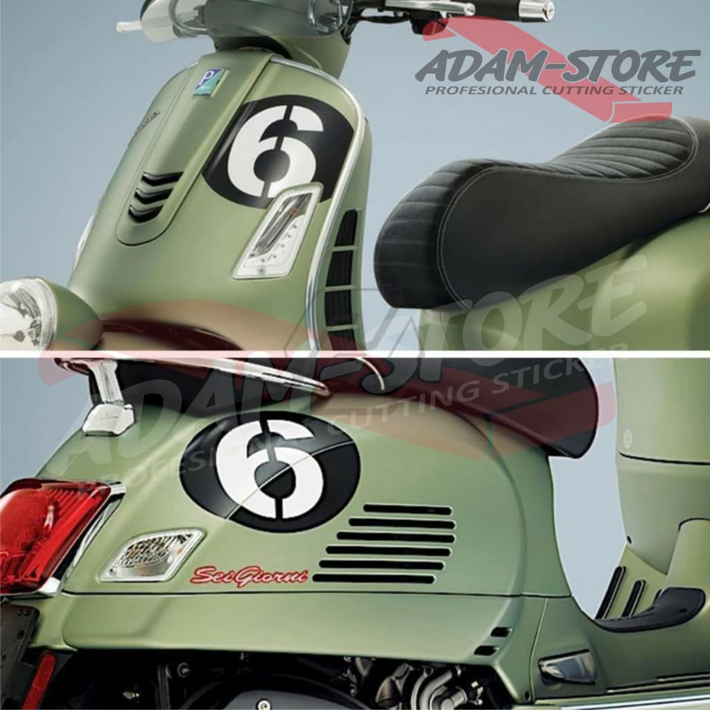 V09 สติ๊กเกอร์ตัวเลข / สติ๊กเกอร์ติดมอเตอร์ไซค์ Vespa / สติ๊กเกอร์ตัด / Vespa Sprint / Vespa Px / Vespa Lx