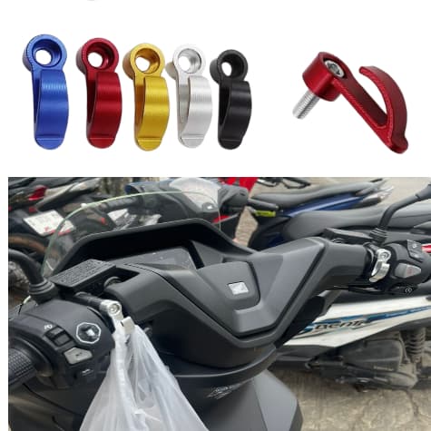 GANTUNGAN Cnc สินค้าตะขอแขวนบนรถจักรยานยนต์Handlebar Faring Matic Universal PCX 150 ADV 15 PCX 160 ADV 160 Vario Nmax Aerox Lexi R25 CBR R15 Ninja MT25 Beat Street Scoopy CB150R MT15 Vario 160 รถจักรยานยนต์ไฟฟ้าทั้งหมด