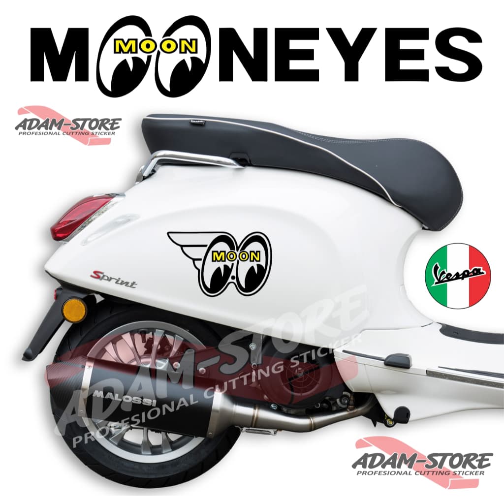 VE1 Mooneyes Sticker / Vespa Matic Motorcycle Sticker / Piaggio Sticker / Vespa Sprint Sticker