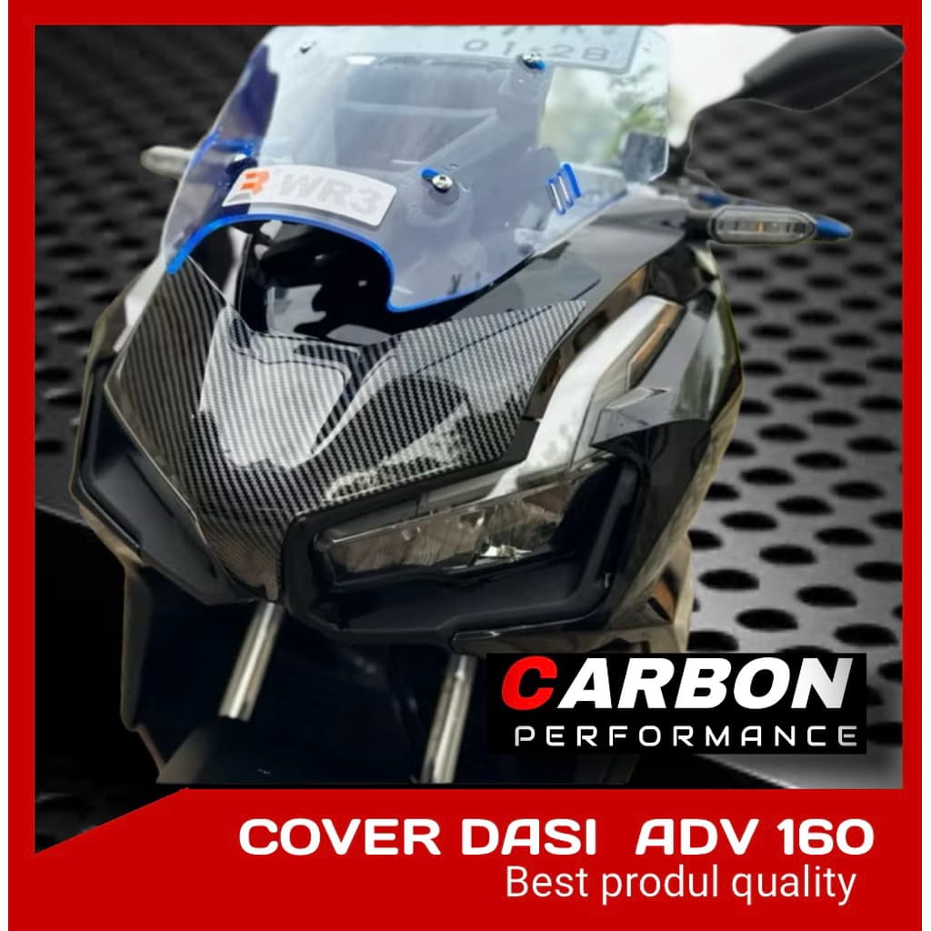 ADV 160 CARBON GLOSSY HEADLIGHT TIE COVER ADV 160 ไฟหน้าคาร์บอน Garnish - ADV 160 การเปลี่ยนแปลง - อุปกรณ์เสริม ADV 160 - ADV 160 ตัวคาร์บอน