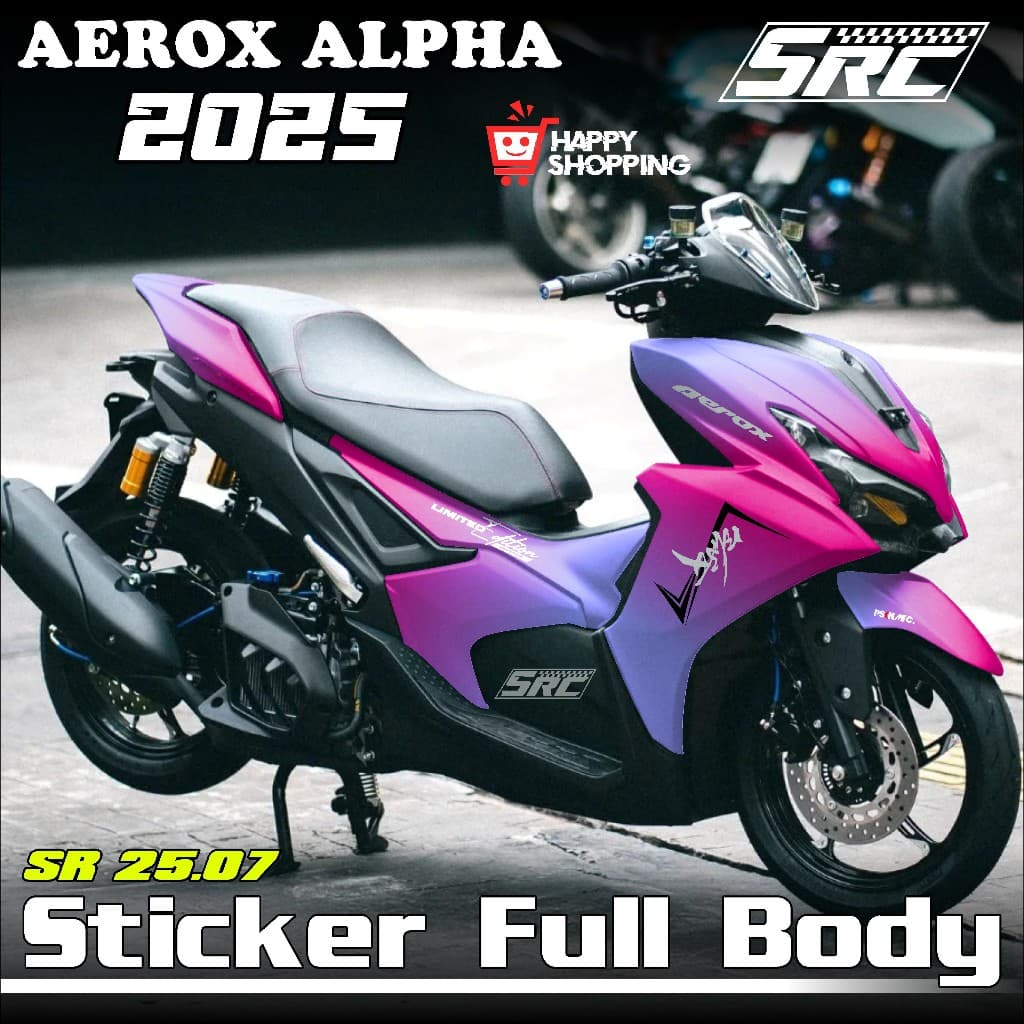 Yamaha Aerox Alpha Turbo Full Body สติกเกอร์ 2025 2026 Aerox Alpha Turbo Limited Edition Aerox Alpha Limited Edition Decal สติกเกอร์ Aerox Alpha Limited Edition Chameleon Motif Aerox Alpha Limited Edition SR 25.07