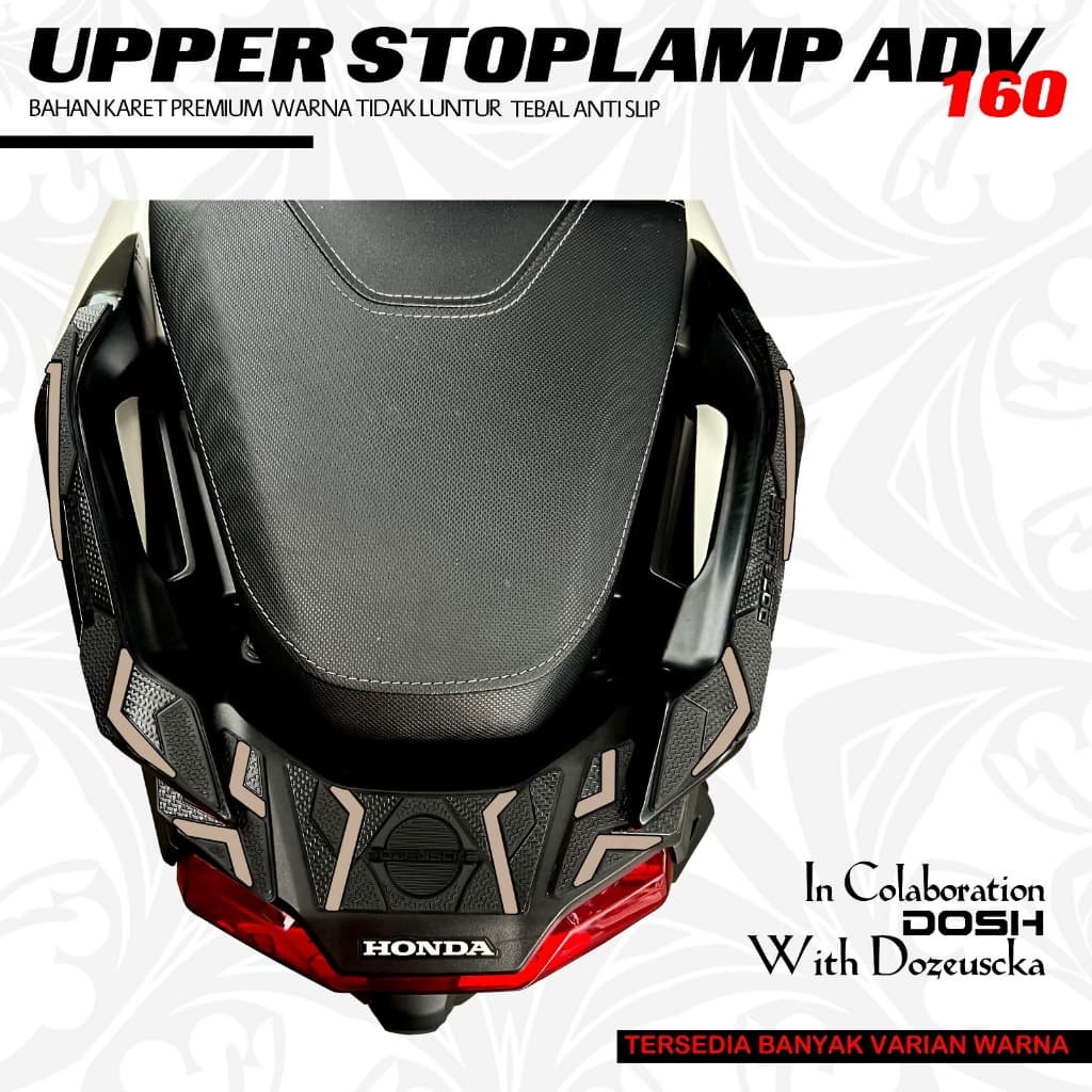 Dozeuscka Upper Stop Lamp Motor ADV 160 ตัวป้องกันรั้งด้านหลัง ADV 160 วัสดุยางพรีเมี่ยมหนา