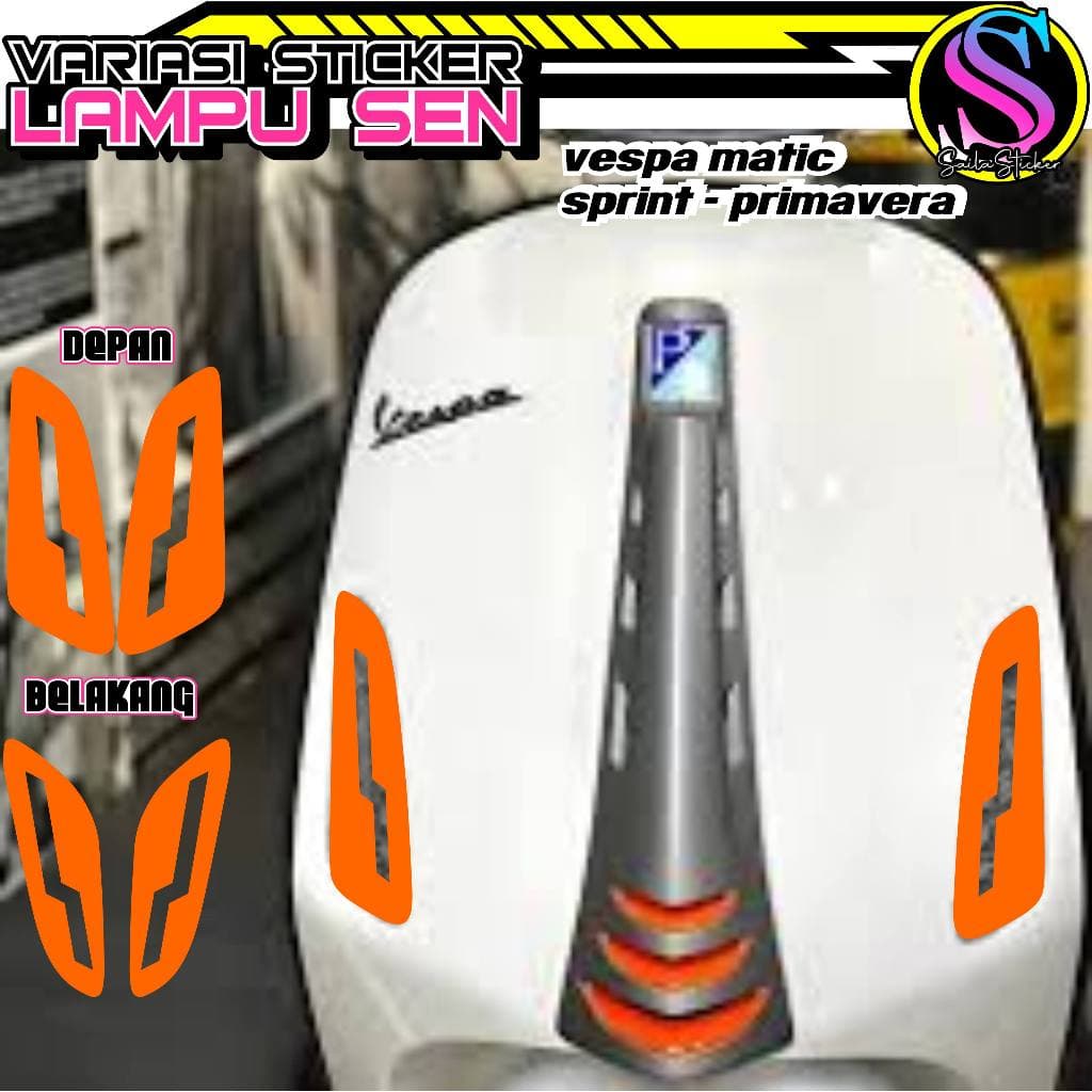 VARIATION OF VESPA SPRINT TURN SIGNAL LIGHTS/VESPA PRIMAVERA TURN SIGNAL LIGHT STICKERS/VARIATIONS