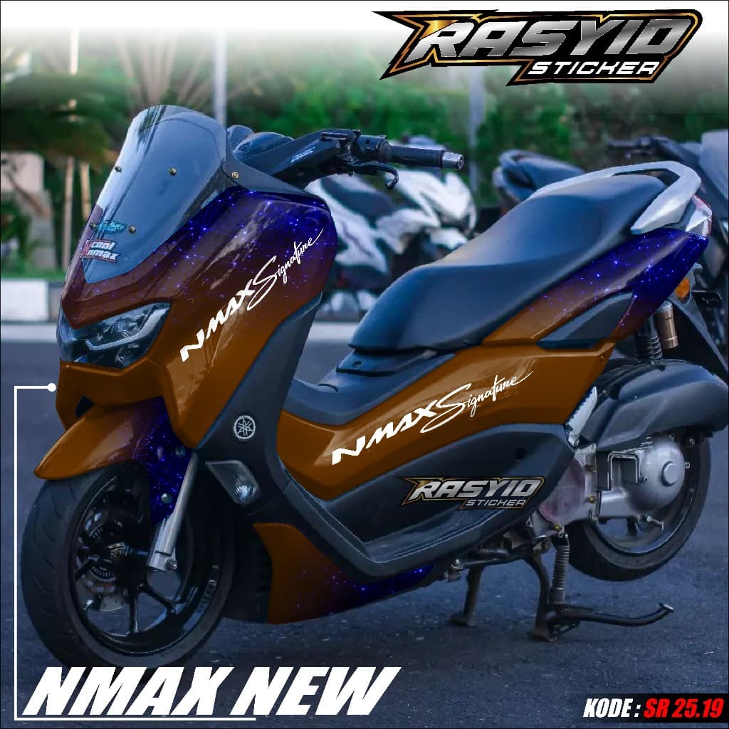 สติ๊กเกอร์รูปลอก Full Body Yamaha Nmax ใหม่ 2019 2020 2021 2022 2023 2024 Full Body สติกเกอร์ Nmax ใหม่ Signature Motif Star Gradation Nmax New Signature Star Gradation SR 25.19