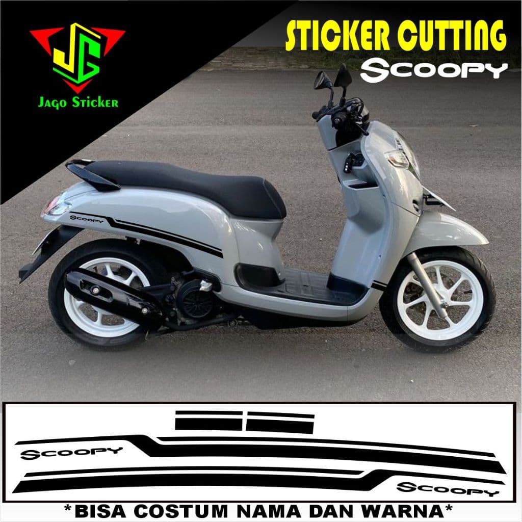 สติ๊กเกอร์รายการตัดตัวถัง Honda Scoopy / สติ๊กเกอร์รายการตัวถัง Scoopy เรียบง่าย / สติ๊กเกอร์ตัดตัวถังรถจักรยานยนต์ Scoopy / เอกสาร / HONDA GRAPHIC LIS STICKER