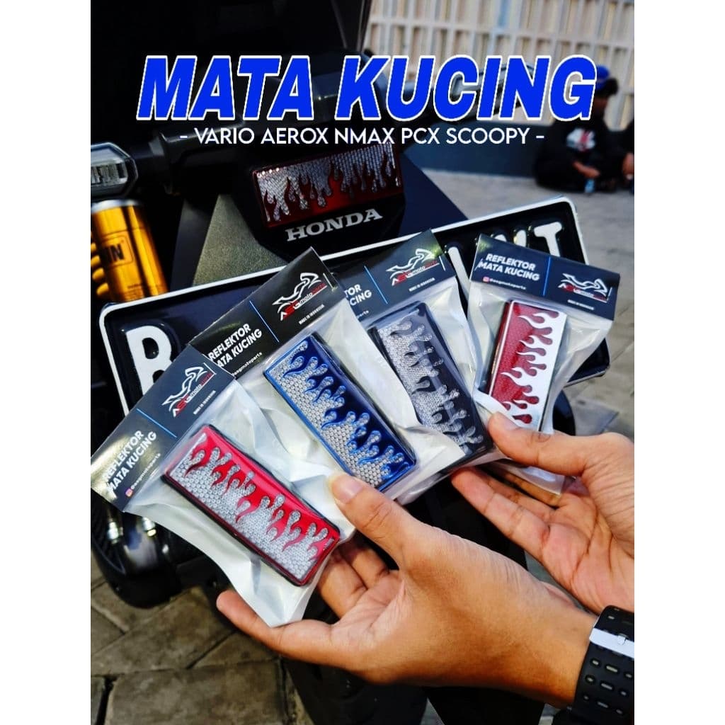 MATA White Led Cat Eye บังโคลนหลัง Vario Aerox Nmax PCX Xmax Scoopy