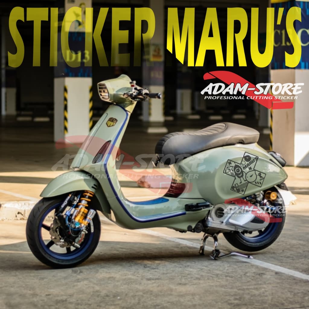 VM6 Marus Stickers / สติ๊กเกอร์ติดมอเตอร์ไซค์ Vespa Sprint / สติ๊กเกอร์ Marus Vespa