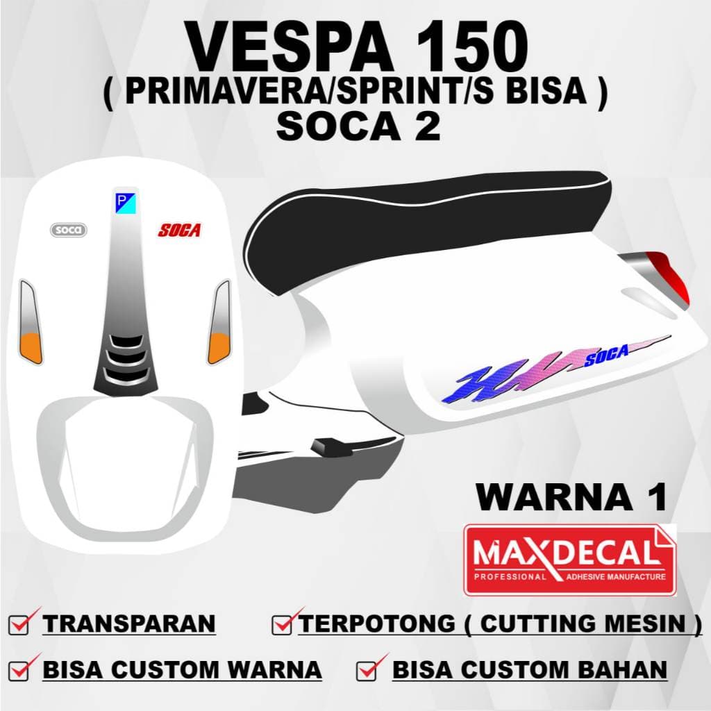 สติ๊กเกอร์ Vespa 150 / Vespa Primavera Striping / Vespa 150 Vespa Sprint Striping Decal สติ๊กเกอร์ SOCA 2 กราฟิก