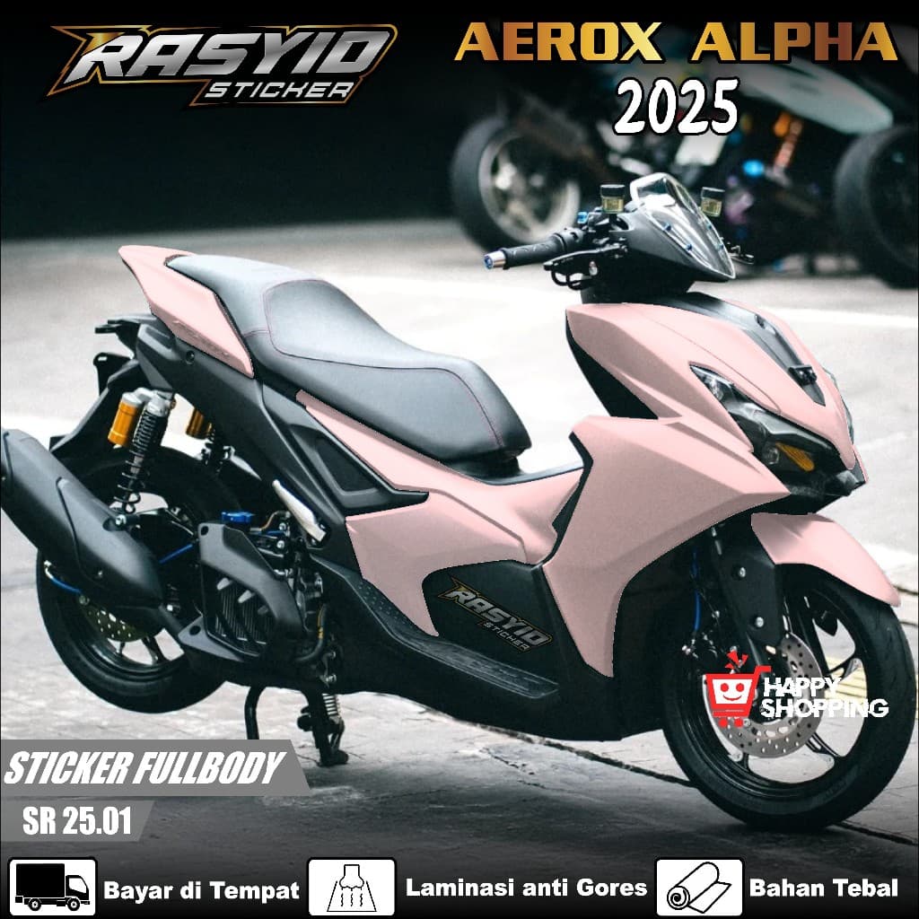 Yamaha Aerox Alpha Turbo Full Body สติกเกอร์ 2025 2026 Aerox Alpha Turbo Plain Decal สติกเกอร์ Aerox Alpha Plain Aerox Plain SR 25.01