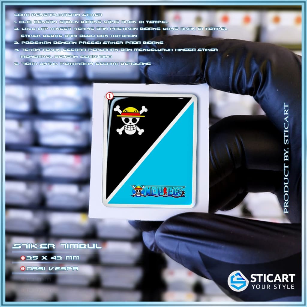 EMBLEM Series ONE PIECE RAISED สติ๊กเกอร์มอเตอร์ไซค์ VESPA TIE 3D Vespa LX/S/Sprint/Primavera/GTS