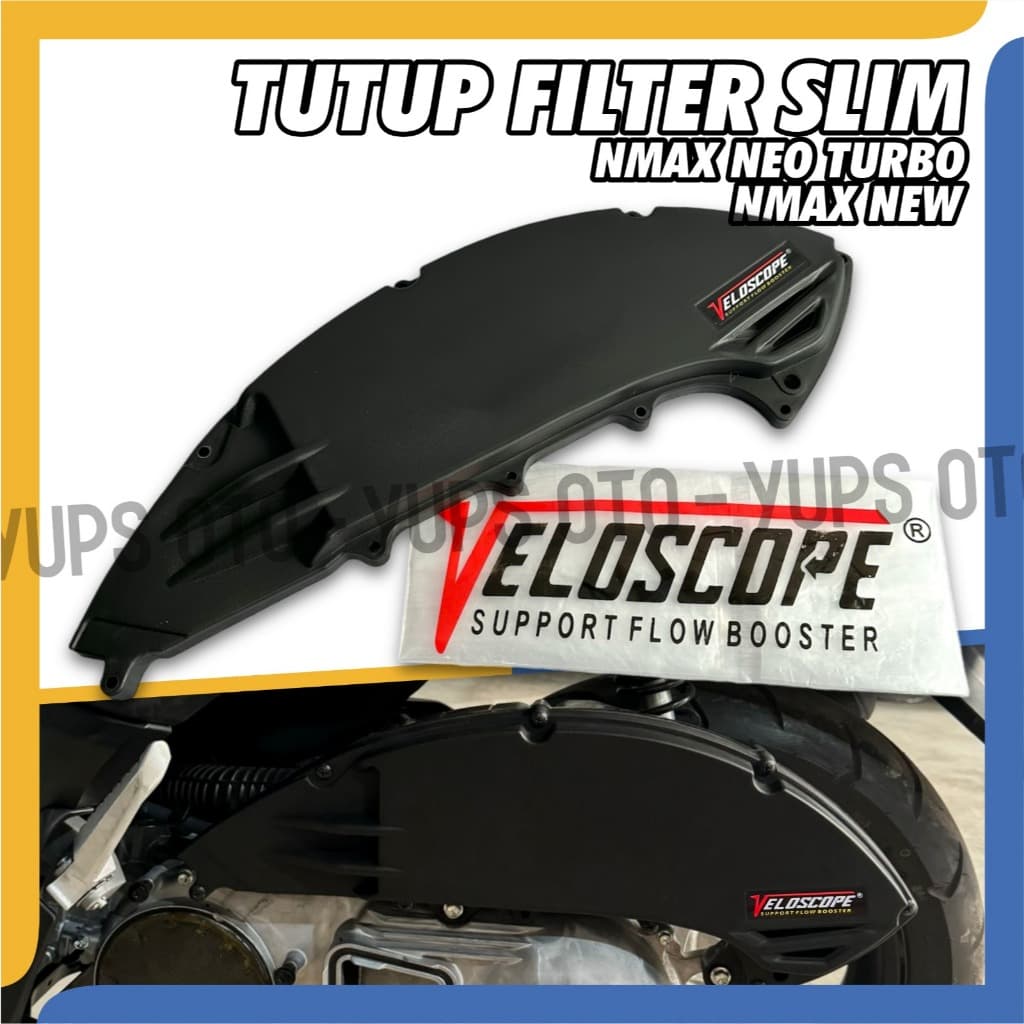 SLIM VELOSCOPE รุ่นฝาครอบกรองอากาศ PNP NMAX ใหม่ NMAX TURBO NMAX NEO S ใหม่ NMAX ใหม่ 2020 - 2024 AEROX ใหม่ 2020 - 2024 SLIM FILTER COVER NMAX 2020 CLASSIC สีดํา DOFF THICK กล่องกรองฝาครอบกล่องกรองฝาครอบ THICK MOTORCYCLE AIR