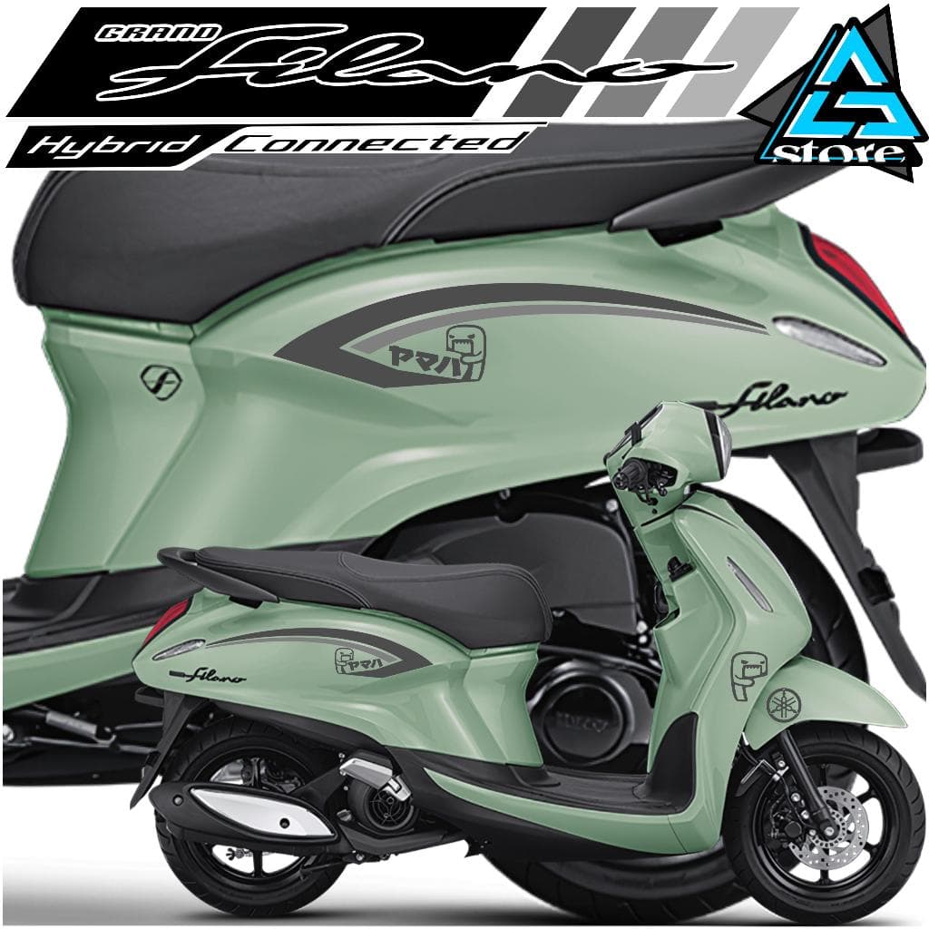 GRAND FILANO MOTORCYCLE STRIPING/CUTTING STICKER/FL.497/MOTORCYCLE STICKER/STRIPING,KERETA/YAMAHA สติ๊กเกอร์โลโก้